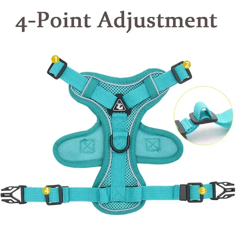 No-Pull Reflective Dog Harness & Leash Set